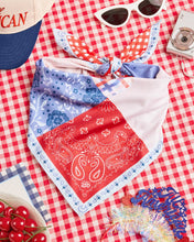 Load image into Gallery viewer, Patriotic Banner | America 250 Patchwork Headscarf | xo, Fetti
