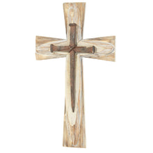 Load image into Gallery viewer, Dicksons - Wood Wall Cross With Nails Resin 19.5in
