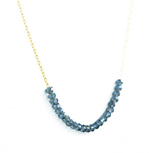 Aqua Delicate Crystal Accented Necklace | Splendid Iris