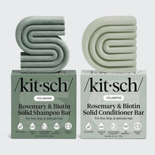 Load image into Gallery viewer, Rosemary &amp; Biotin Volumizing Shampoo &amp; Conditioner Bar Combo  | KITSCH
