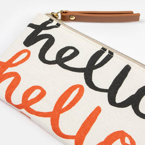 Hello Padded Glasses Zip Pouch | Caroline Gardner