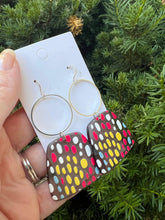 Load image into Gallery viewer, Rainbow Spotted Adele Acrylic Statement Hoop Earrings

