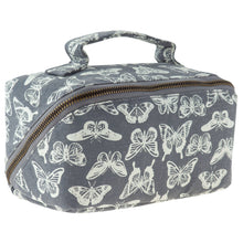 Load image into Gallery viewer, Zip Cosmetic Bag: Navy Floral | Karma
