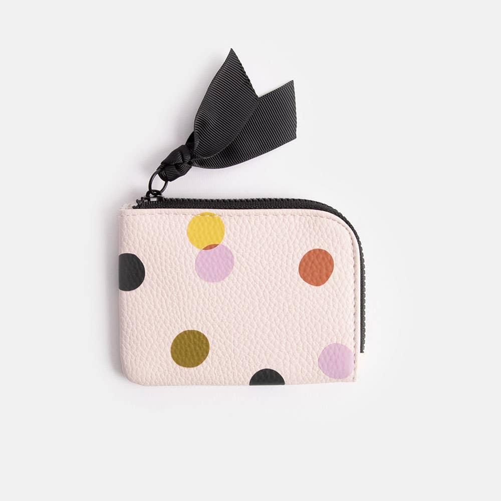 Corner Purse Pale Pink Dotty | Caroline Gardner