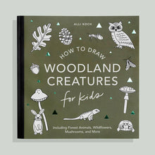 Load image into Gallery viewer, Mushrooms &amp; Woodland Creatures: A Kids Drawing Book (fall)
