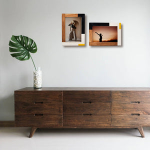 4x6 Photo Frame Mondrian Warm Oak Pack of 2 Mondrian Warm Oak | Handicrafts Home