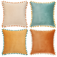 Load image into Gallery viewer, Colibri Pillow Covers (4-Pack) - Orange/Teal: 16x16 inch | Monday Moose
