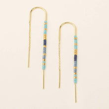 Load image into Gallery viewer, Thread Earring - Cobalt Multi/Gold
