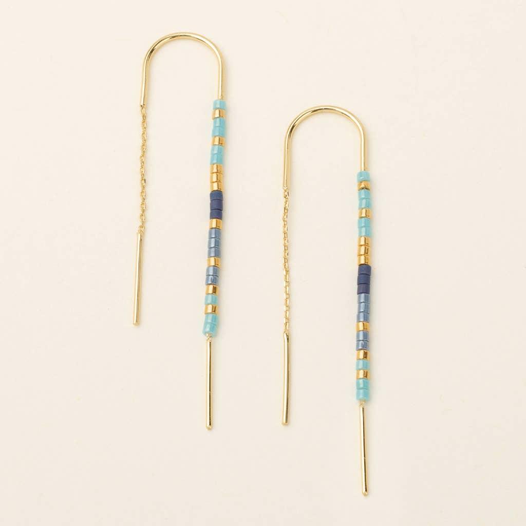 Thread Earring - Cobalt Multi/Gold