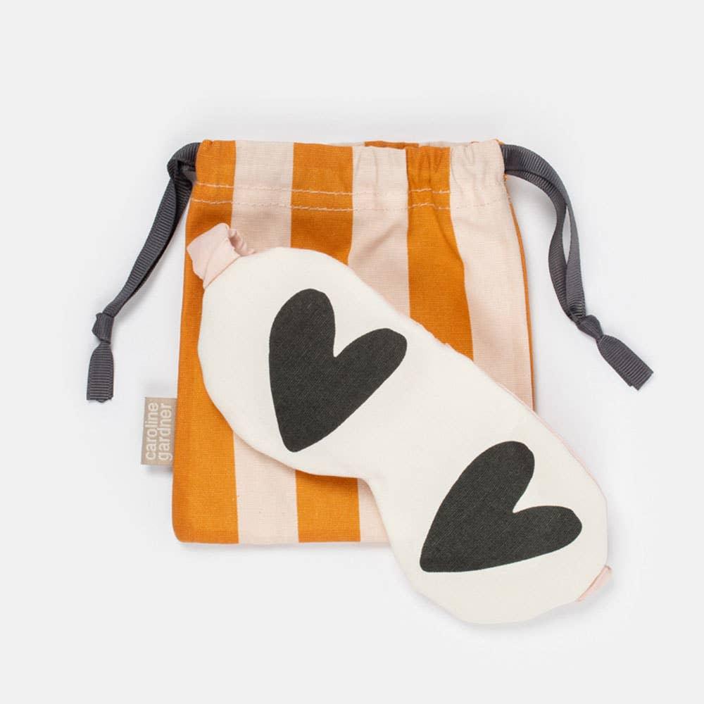 Eye mask Orange/Pink Stripe | Caroline Gardner
