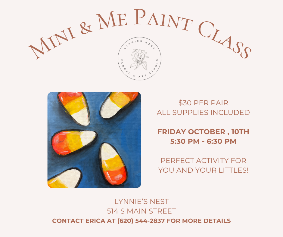 Mini and Me Canvas Painting Candy Corn October 10