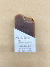 Load image into Gallery viewer, SageHouse Bath &amp; Body | Bar Soap | Tobacco &amp; Amber Beer Soap
