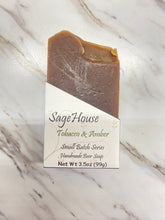 Load image into Gallery viewer, SageHouse Bath &amp; Body | Bar Soap | Tobacco &amp; Amber Beer Soap
