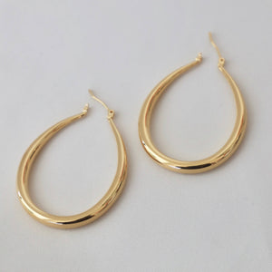 LARGE TEARDROP HOOP EARRINGS | Katie Waltman Jewelry
