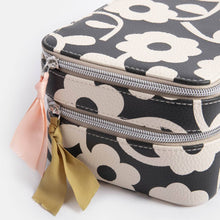 Load image into Gallery viewer, Charcoal Mono Flower Make Up Bag Organiser | Caroline Gardner
