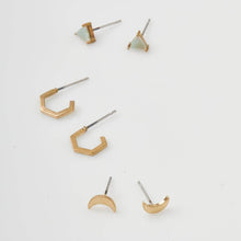 Load image into Gallery viewer, Ella Stud Trio -  Gold Earrings
