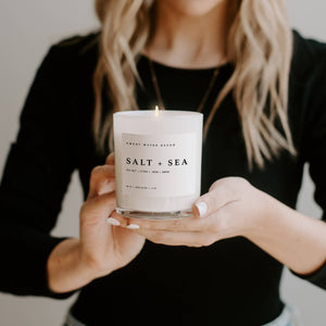 Salt and Sea 11 oz Soy Candle - Home Decor & Gifts |Sweet Water Decor