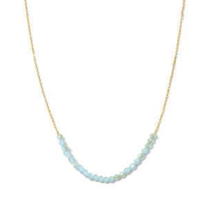 White |  Delicate Crystal Accented Necklace | Splendid Iris