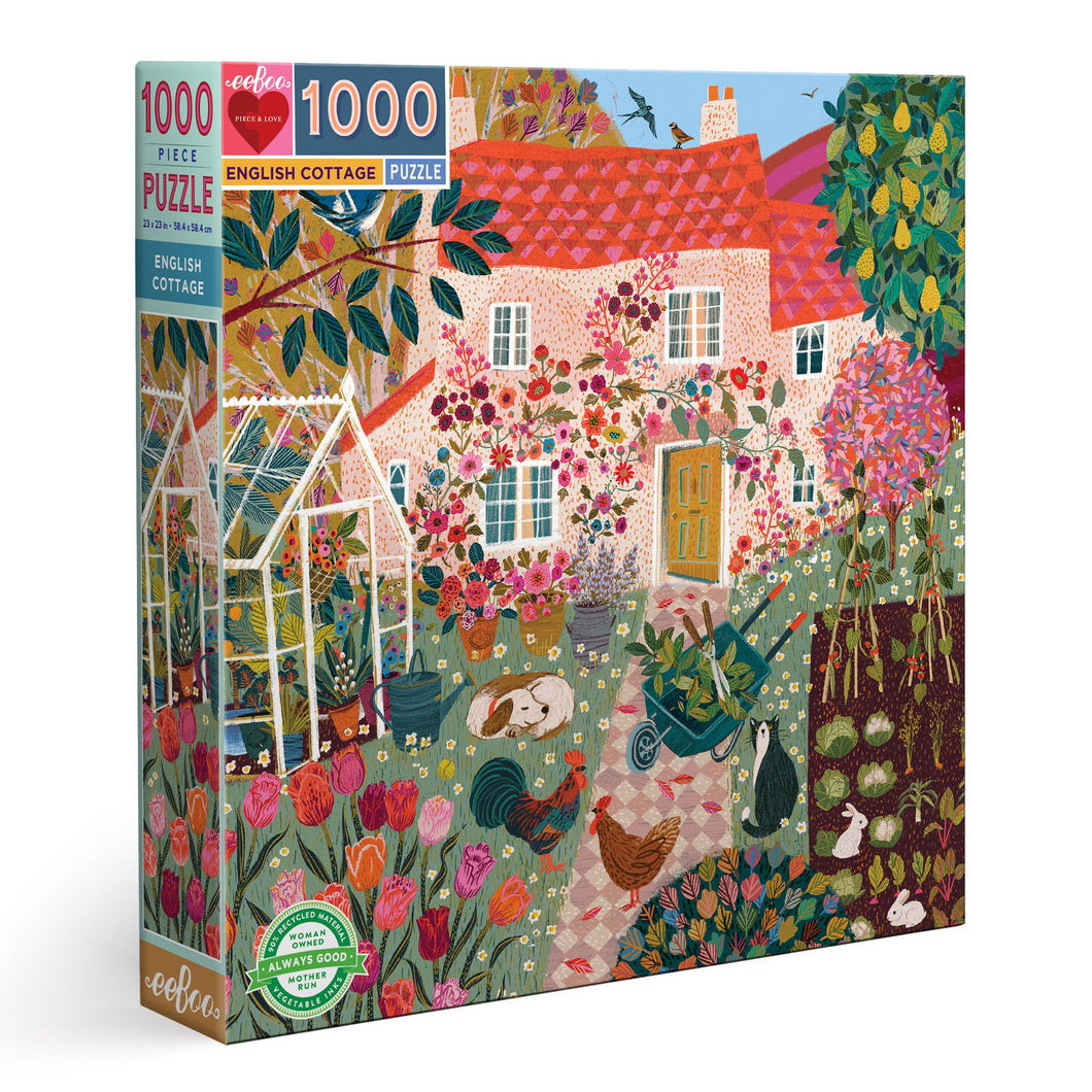 Puzzle | English Cottage 1000 Piece Puzzle | eeBoo