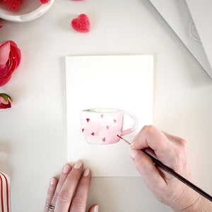 Love sweet love paintable notecard  | emily lex studio