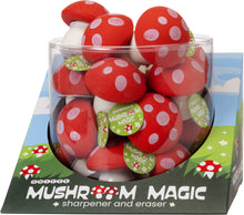 Load image into Gallery viewer, Mushroom Magic Sharpener+Eraser Display of  20 | SNIFTY
