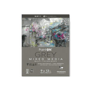 Grey | 6x8 | PaintON Mixed Media Pads - 250g  | Exaclair