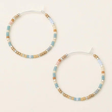 Load image into Gallery viewer, Small Hoop - Desert Blue Multi/Silver Earrings

