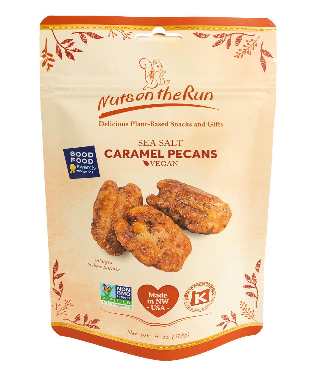 Sea Salt Caramel Pecans | Nuts On The Run
