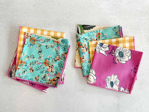 Flower Garden Cloth Napkins, set of eight: 10inch cocktail napkins | Dot & Army