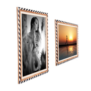 14x18 Photo Frames Marquet-Bevel Collection Pack of 2 Blue & White  | Handicrafts Home