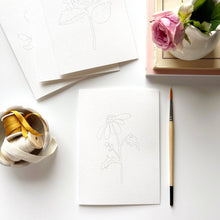 Load image into Gallery viewer, Garden flowers paintable notecards  | emily lex studio
