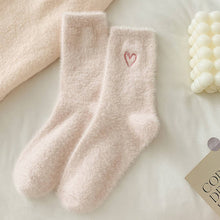 Load image into Gallery viewer, Light Pink Socks | Heart Fluffy Women Winter Warm Cozy | ACCITY
