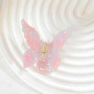 Fashion City | Mini Butterfly Tortoise Hair Claw: ONE SIZE / PNK