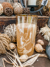 Load image into Gallery viewer, 3x6 in Amber Glass Cylinder Moving Flame LED Candle | Wholesale Home Decor
