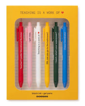 Load image into Gallery viewer, TEACHING IS A WORK OF ❤️ - QUOTABLE GEL PEN SET | SNIFTY
