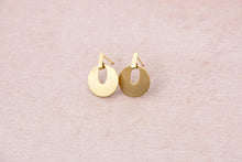 Load image into Gallery viewer, Golden Serenity Drop Circles Earrings

