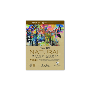 Natural | 9x12| PaintON Mixed Media Pads - 250g | Exaclair