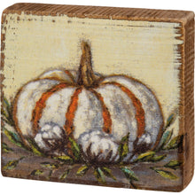 Load image into Gallery viewer, White And Orange Block Sign |Primitives by Kathy
