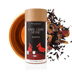Open Door Tea - Earl Gray Rose | Organic Black Tea | Bulk or Retail: 1.75 Ounce Tube