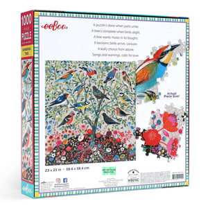 Songbirds Tree 1000 Piece Square Puzzle | eeBoo