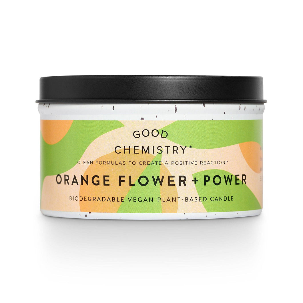 Orange Flower + Power Recyclable Tin Candle |Good Chemistry