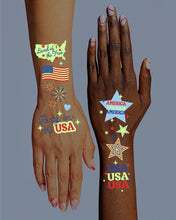 Load image into Gallery viewer, Glow in dark temporary tattoos|  Paper Plates America USA | xo, Fetti
