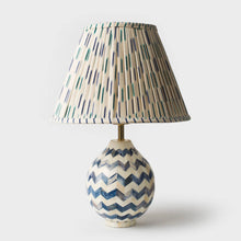 Load image into Gallery viewer, Blue Ikat | Pleated Lampshade
