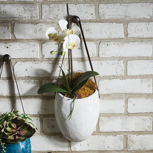 Organic Wall Planter Large White