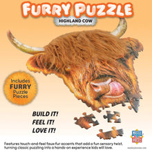 Load image into Gallery viewer, Masterpieces Puzzles - Furry Puzzle - Highland Cow 48 Piece Shaped Puzzle
