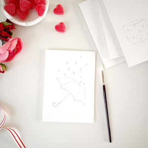 Love sweet love paintable notecard  | emily lex studio