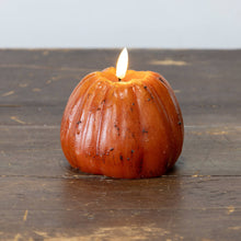 Load image into Gallery viewer, 4" ORANGE 3D FLAME TALL PUMPKIN CANDLE | Ragon House

