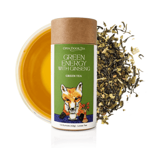 Open Door Tea - Green Energy with Ginseng | Green Tea | Bulk or Retail: 1.5 Ounce Tube