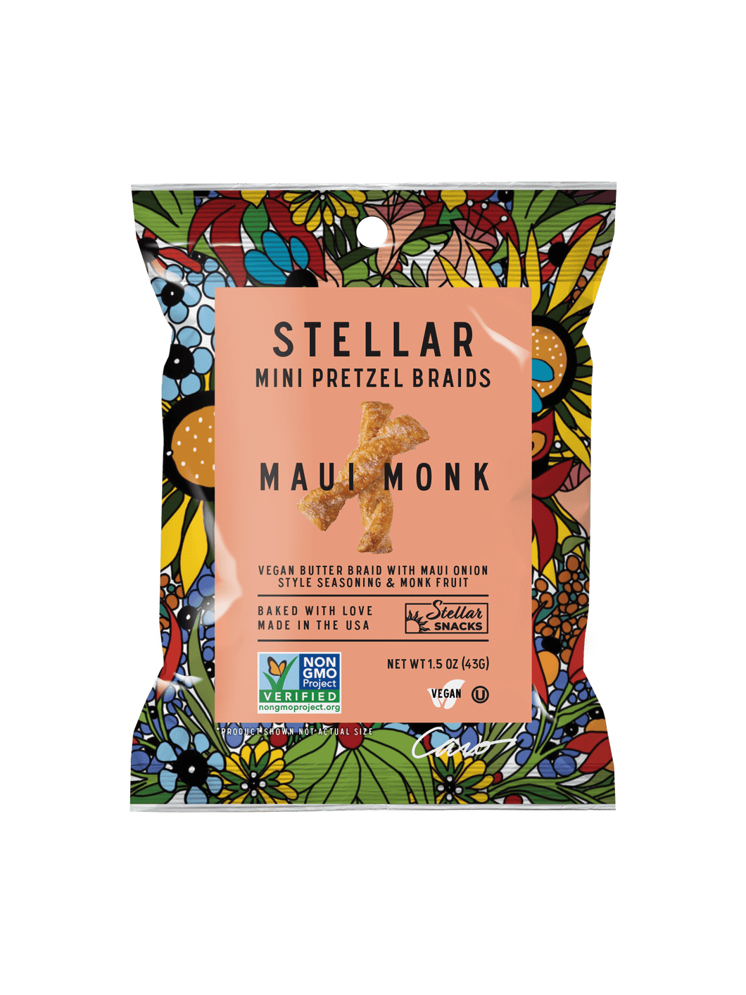 Maui Monk | Pretzel  Braids 1.5 oz | Steller Snacks