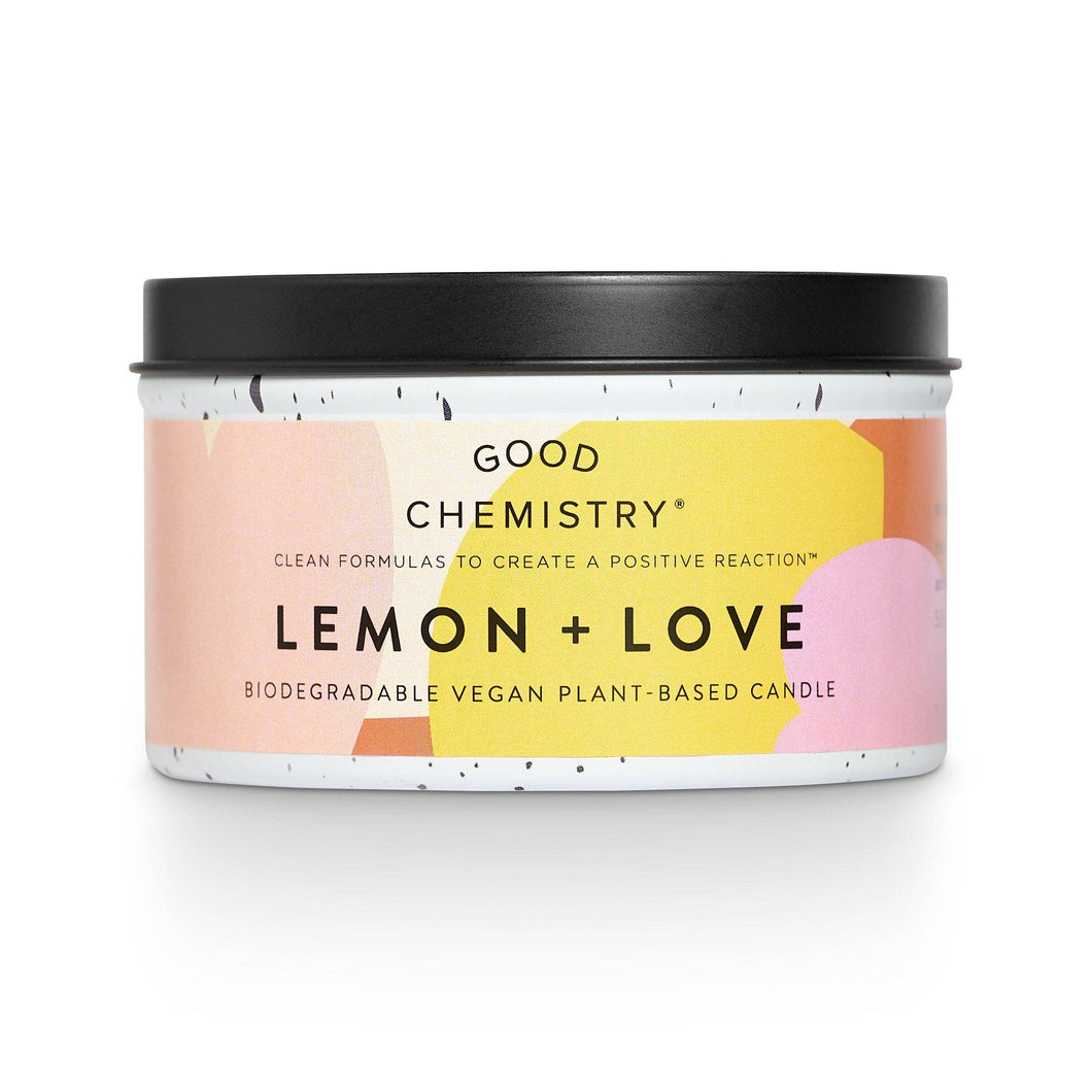 Lemon + Love Recyclable Tin Candle |Good Chemistry